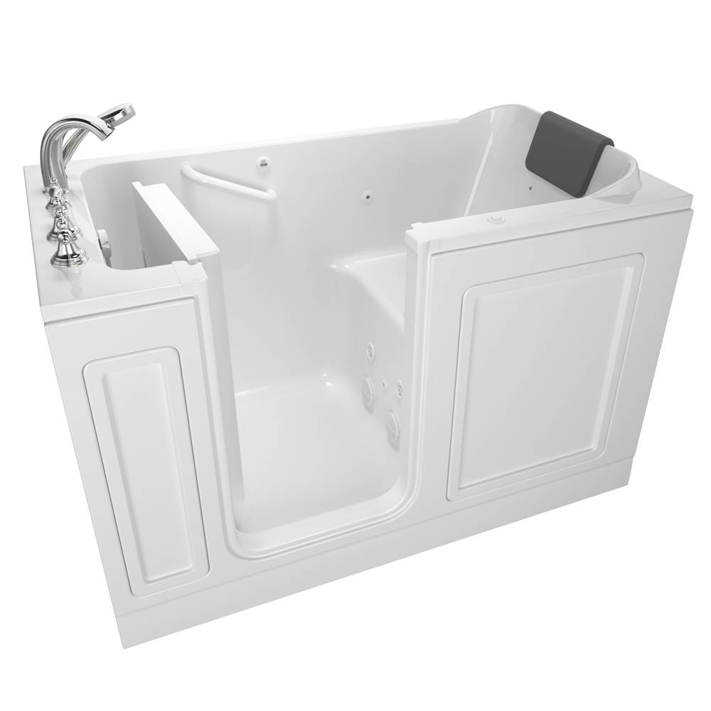 American Standard Acrylic Luxury Series 32 x 60 -Inch Walk-in Tub With Whirlpool System - Left-Hand Drain With Faucet