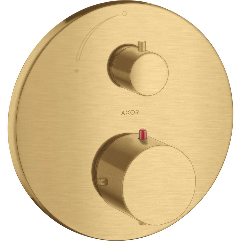 Axor Starck Thermostatic Trim with Volume Control in Brushed Gold Optic