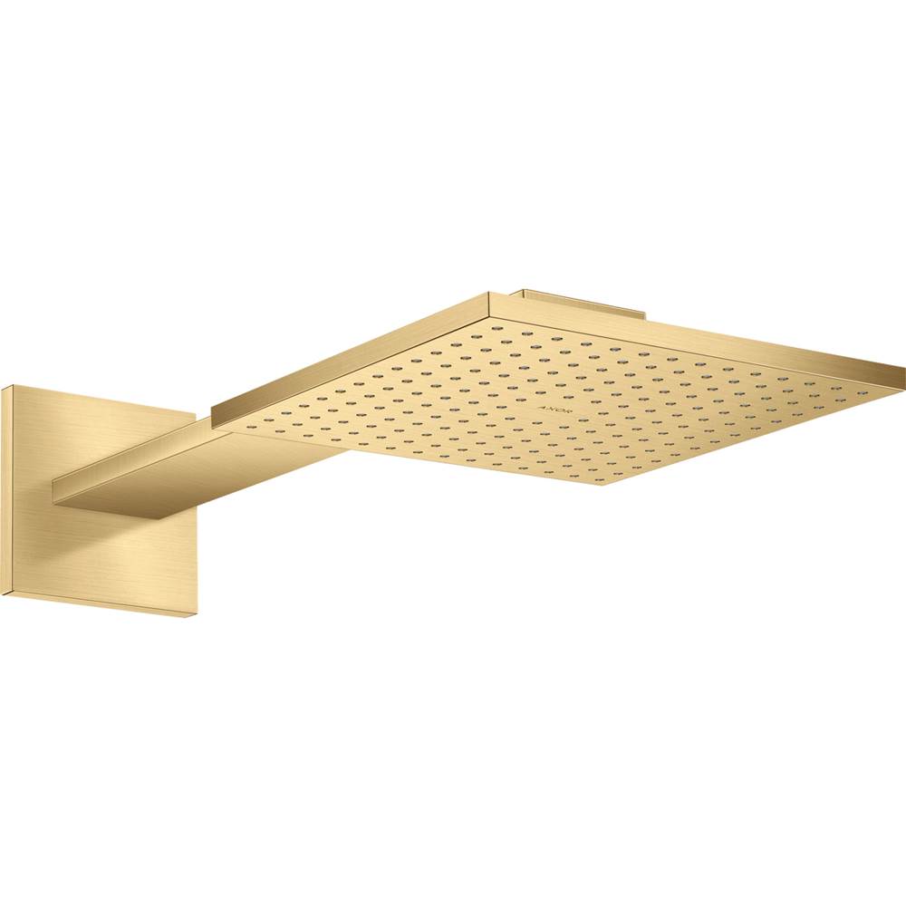 Axor ShowerSolutions Showerhead 250 Square 2- Jet with Showerarm Trim, 1.75 GPM in Brushed Gold Optic