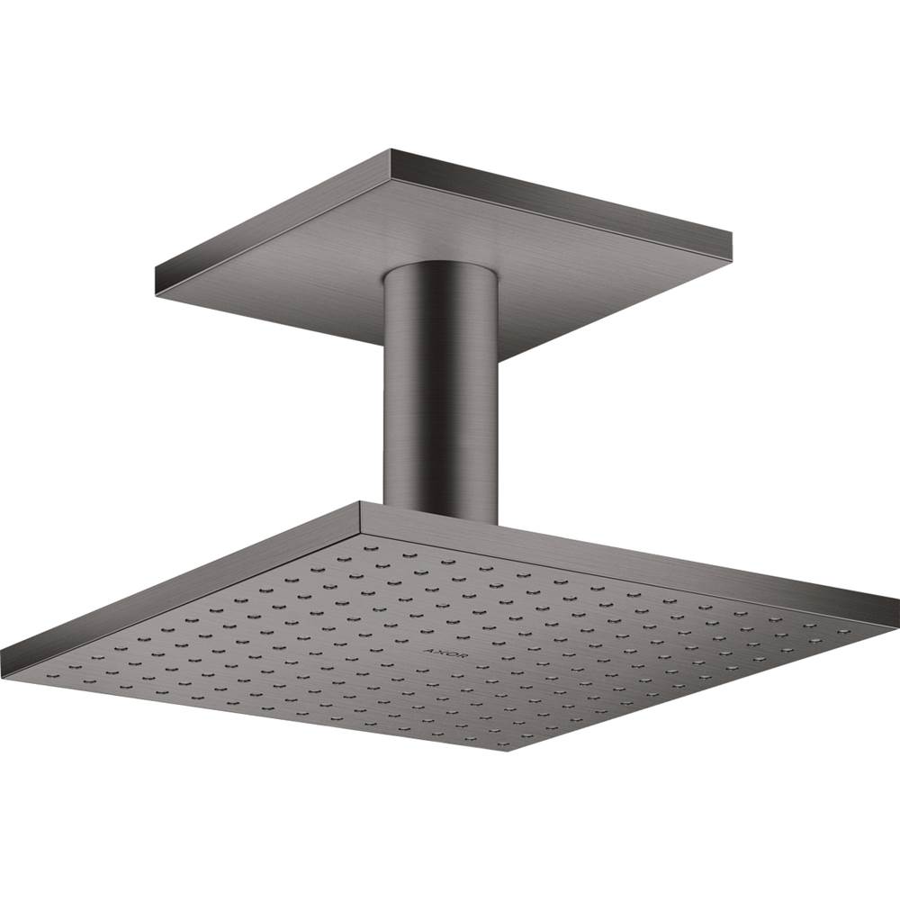 Axor ShowerSolutions Showerhead 250 Square 2-Jet Ceiling Connection, 2.5 GPM in Brushed Black Chrome