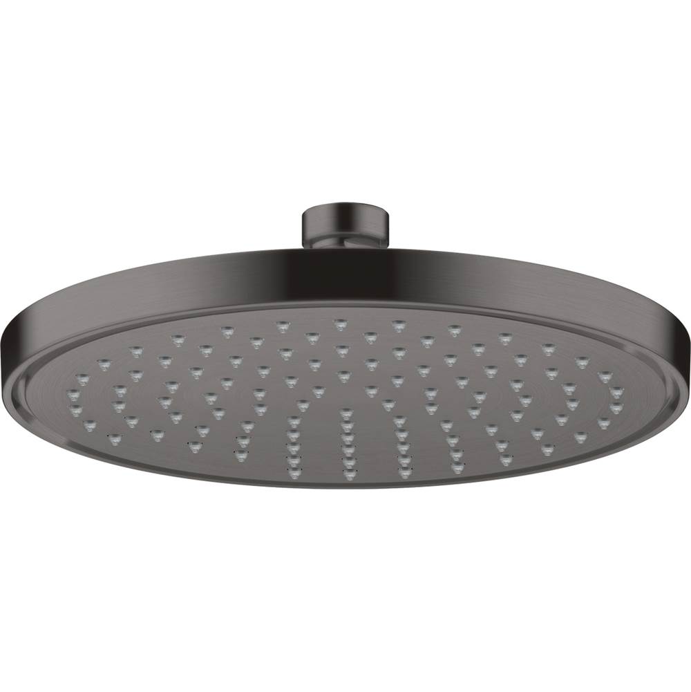 Axor Conscious Showers Showerhead 220 1-Jet, 2.5 GPM in Brushed Black Chrome