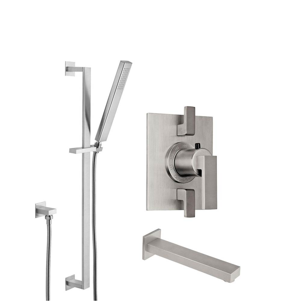 California Faucets Morro Bay StyleTherm® 1/2'' Thermostatic Shower System with Handshower Slide Bar and Tub Spout
