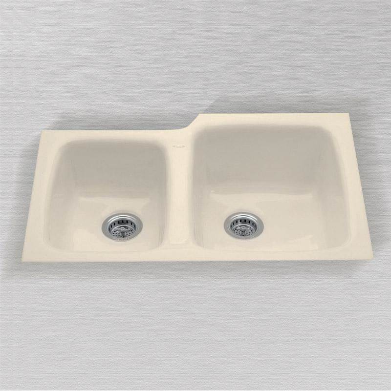 Ceco 33 x 22 x 10 High-Low Double Bowl - Easy install No Hole Undermount