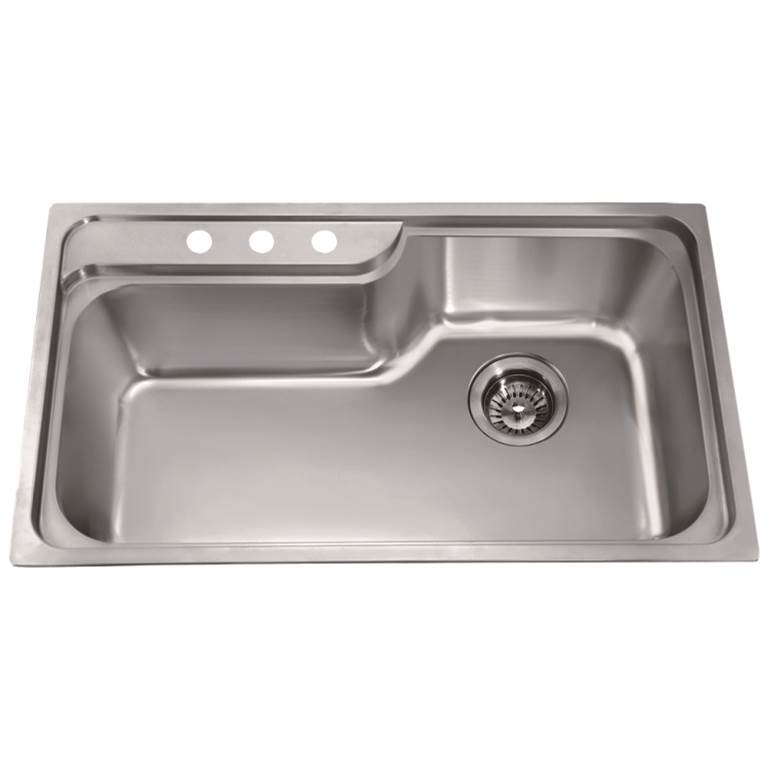 Dawn Dawn® Top Mount Single Bowl Sink with 3 Holes