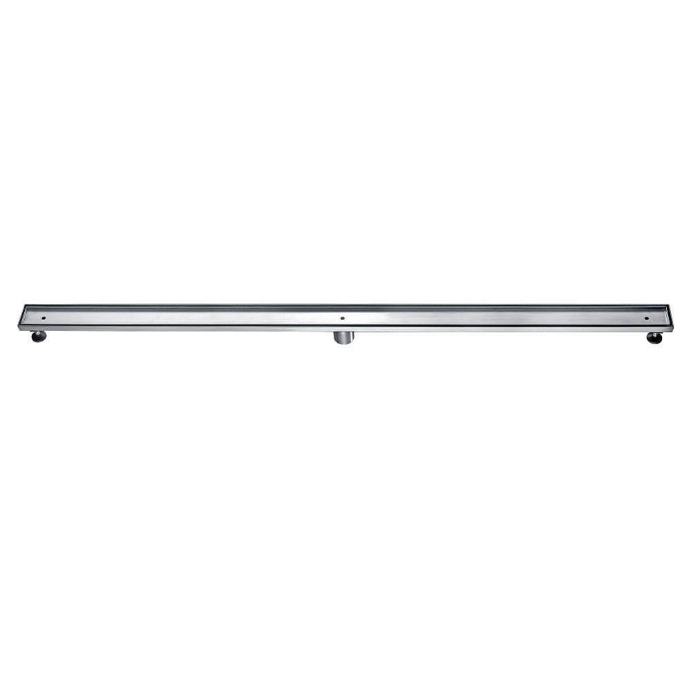 Dawn Shower linear drain--18G, 304type stainless steel, polished, satin finish: 59''L x 3''W x 3-1/8''D