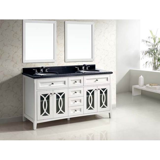 Dawn Dawn® Solid wood framed cabinet with plywood interior, MDF glass doors and drawers,