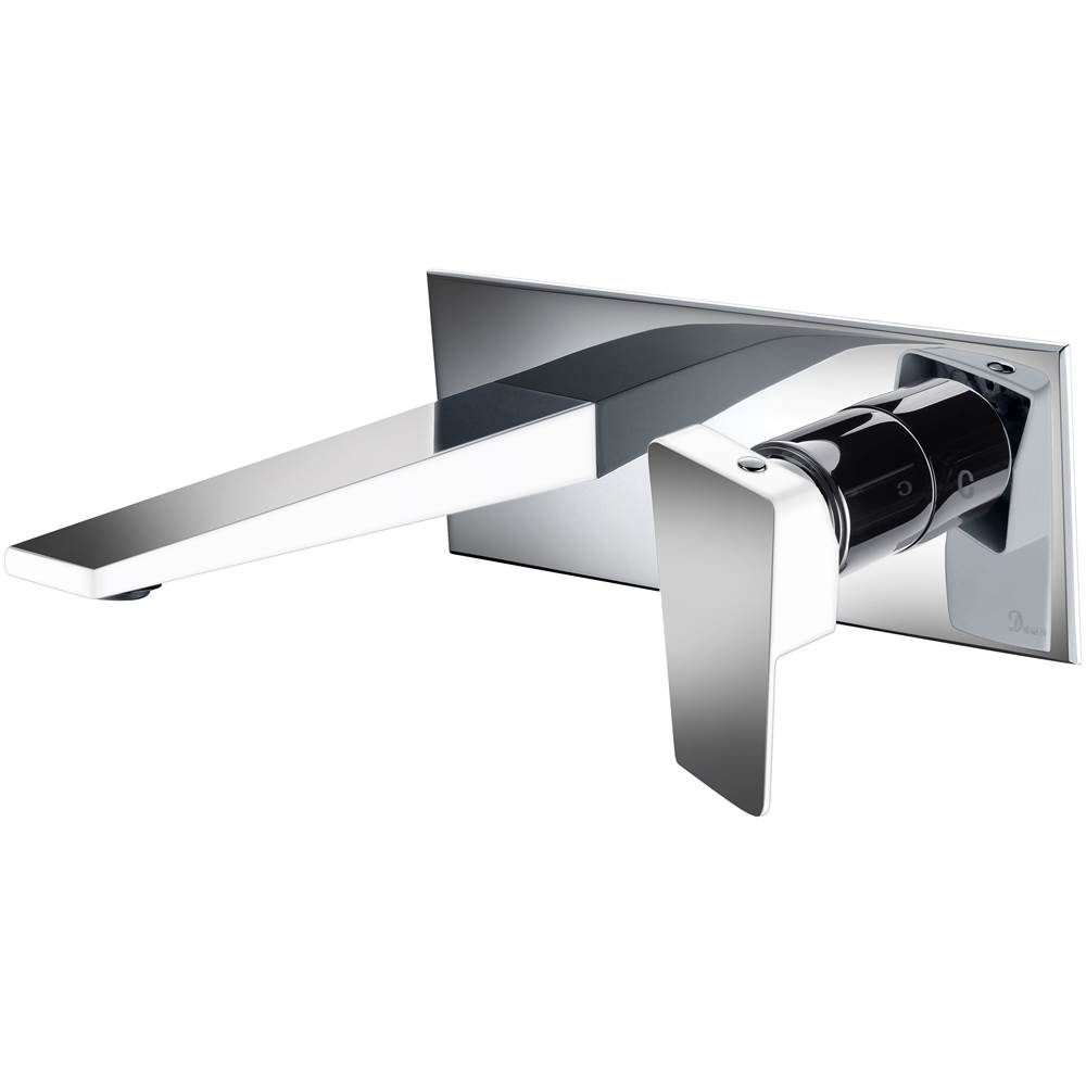 Dawn Single-Lever Wall Mount Concealed Washbasin Mixer, Chrome & White