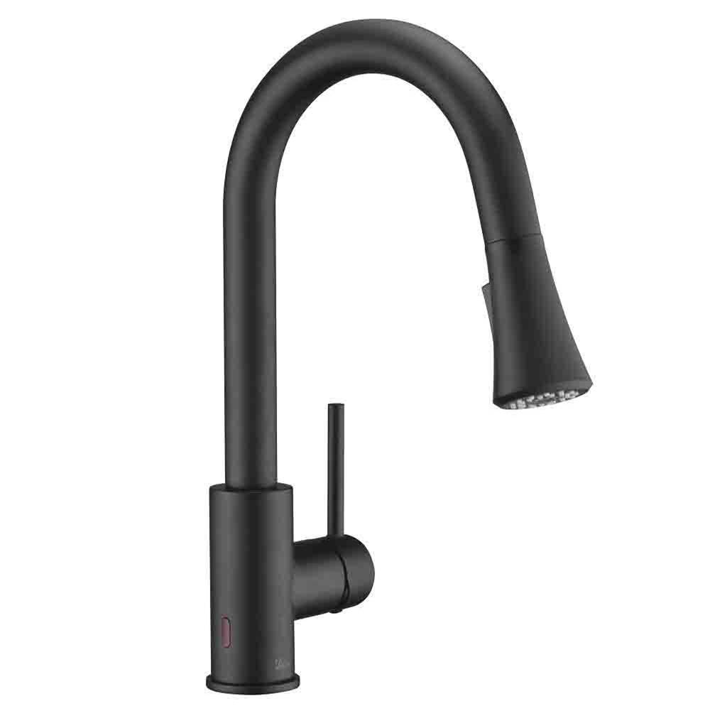 Dawn Single-lever pull down  and Sensor spray kitchen faucet, Matte Black