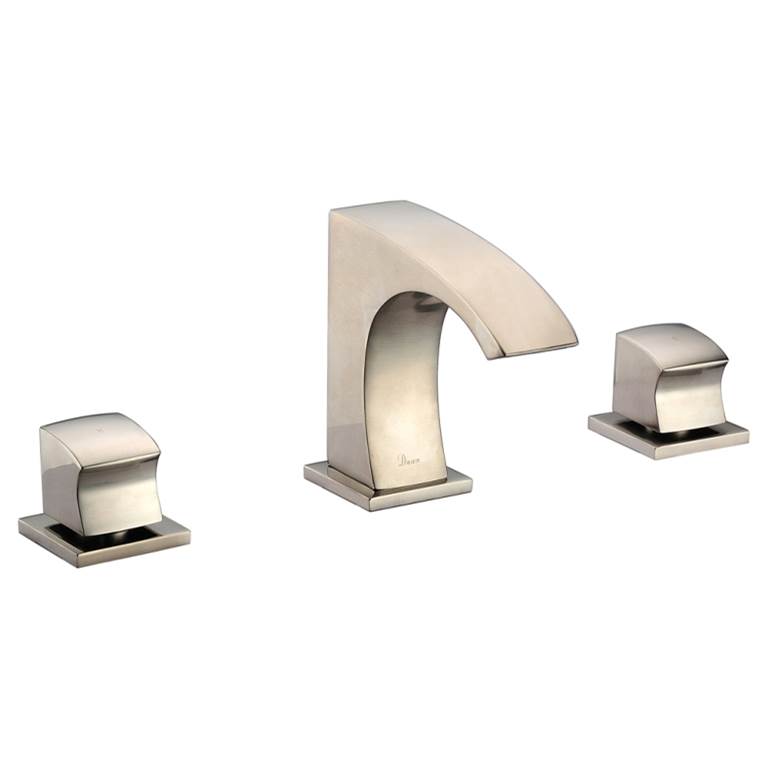 Dawn 3-Hole Widespread Lavatory Faucet, Square Handles, Brushed Nickel