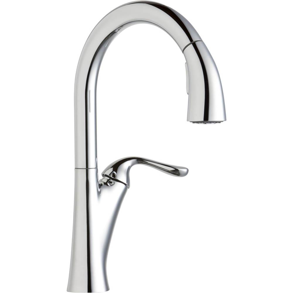 Kitchen & Bath Design CenterElkayHarmony Single Hole Kitchen Faucet with Pull-down Spray and Forward Only Lever Handle Chrome