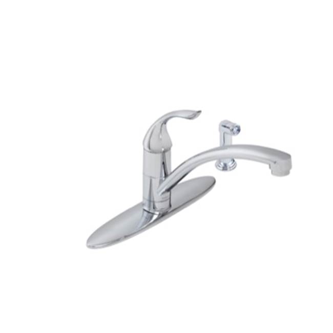 Gerber Plumbing Viper 1H Kitchen Faucet w/ Spray & Deck Plate 1.75gpm Aeration/2.2gpm Spray Chrome