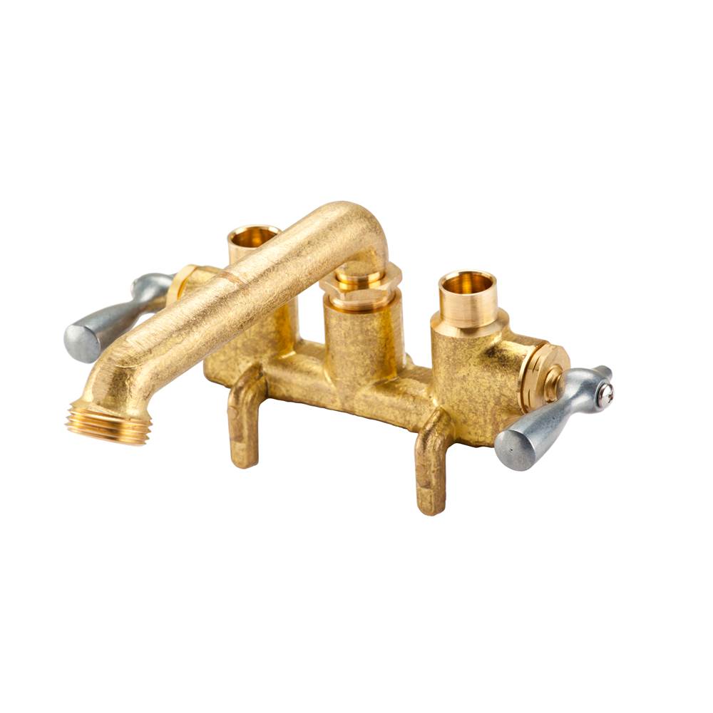 Gerber Plumbing Gerber Classics 2H Clamp On Laundry Faucet w/ Direct Sweat Connections -Threaded Spout 2.2gpm Rough Brass
