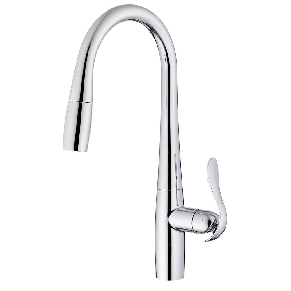 Gerber Plumbing Selene 1H Pull-Down Kitchen Faucet w/ Snapback 1.75gpm Chrome