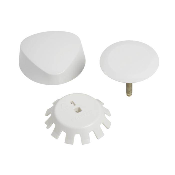 Geberit Ready-to-fit-set trim kit, for Geberit bathtub drain with TurnControl handle actuation: white