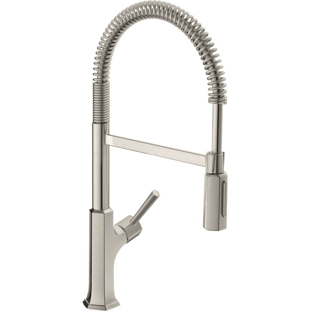 Hansgrohe Locarno Semi-Pro Kitchen Faucet, 2-Spray, 1.75 GPM in Steel Optic
