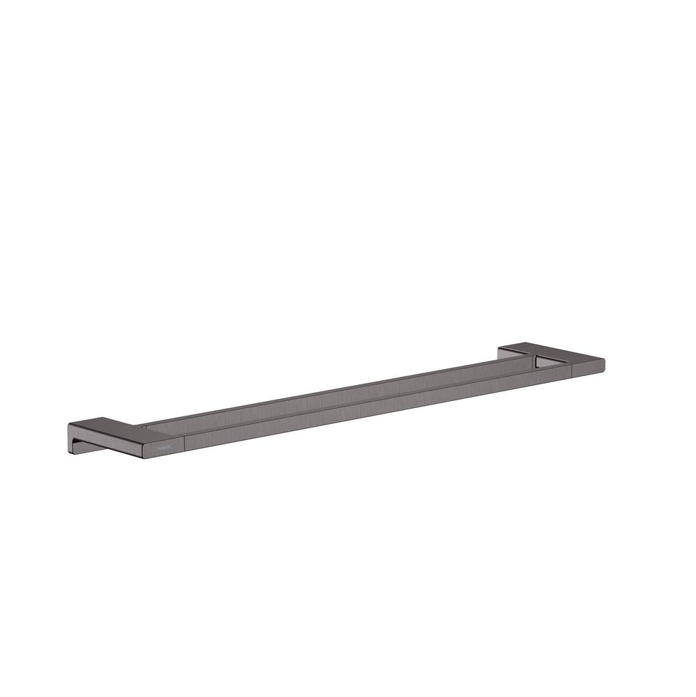 Hansgrohe AddStoris Double Towel Bar in Brushed Black Chrome