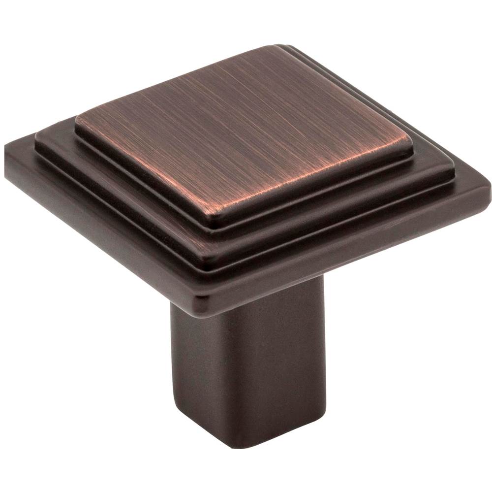 Hardware Resources 1-1/8'' Overall Length Brushed Oil Rubbed Bronze Square Calloway Cabinet Knob