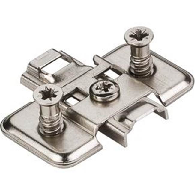 Hardware Resources Standard Duty 3 mm Cam Adj Steel Plate with Euro Screws for 500 Series Euro Hinges