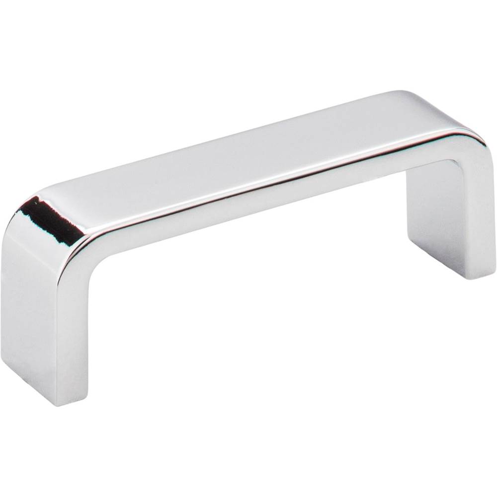 Hardware Resources 3'' Center-to-Center Polished Chrome Square Asher Cabinet Pull
