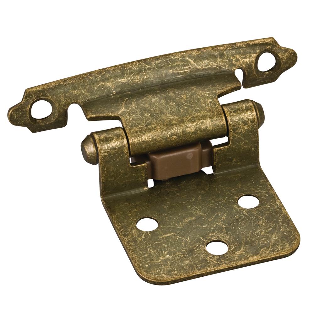 Hardware Resources Traditional 1/2'' Overlay Hinge with Screws - Burnished Brass