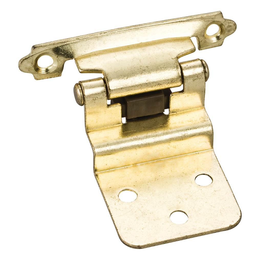 Hardware Resources Traditional 3/8'' Inset Hinge with Semi-Concealed Frame Wing - Polished Brass