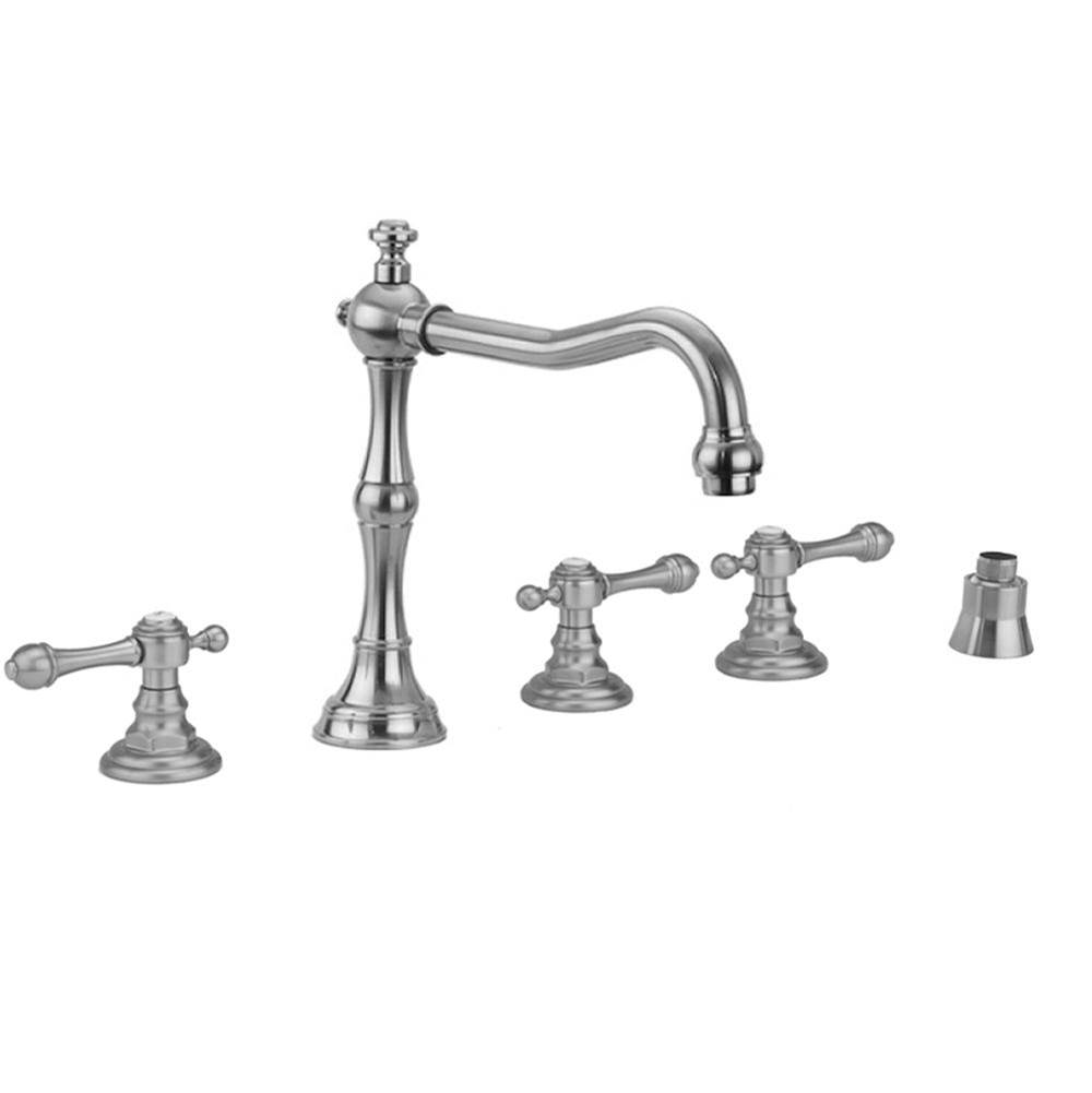 Jaclo Roaring 20's Roman Tub Set with Majesty Lever Handles and Straight Handshower