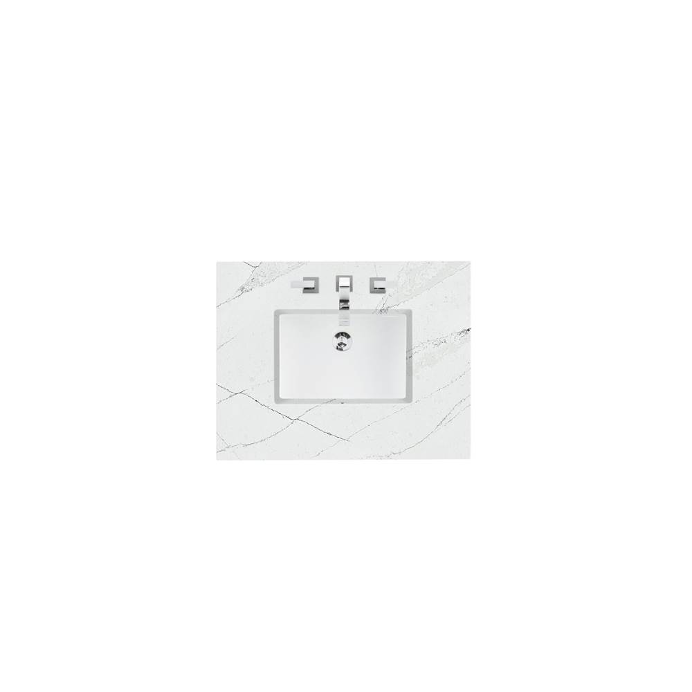 James Martin Vanities 30'' Single Top, 3 CM Ethereal Noctis Quartz w/ Sink