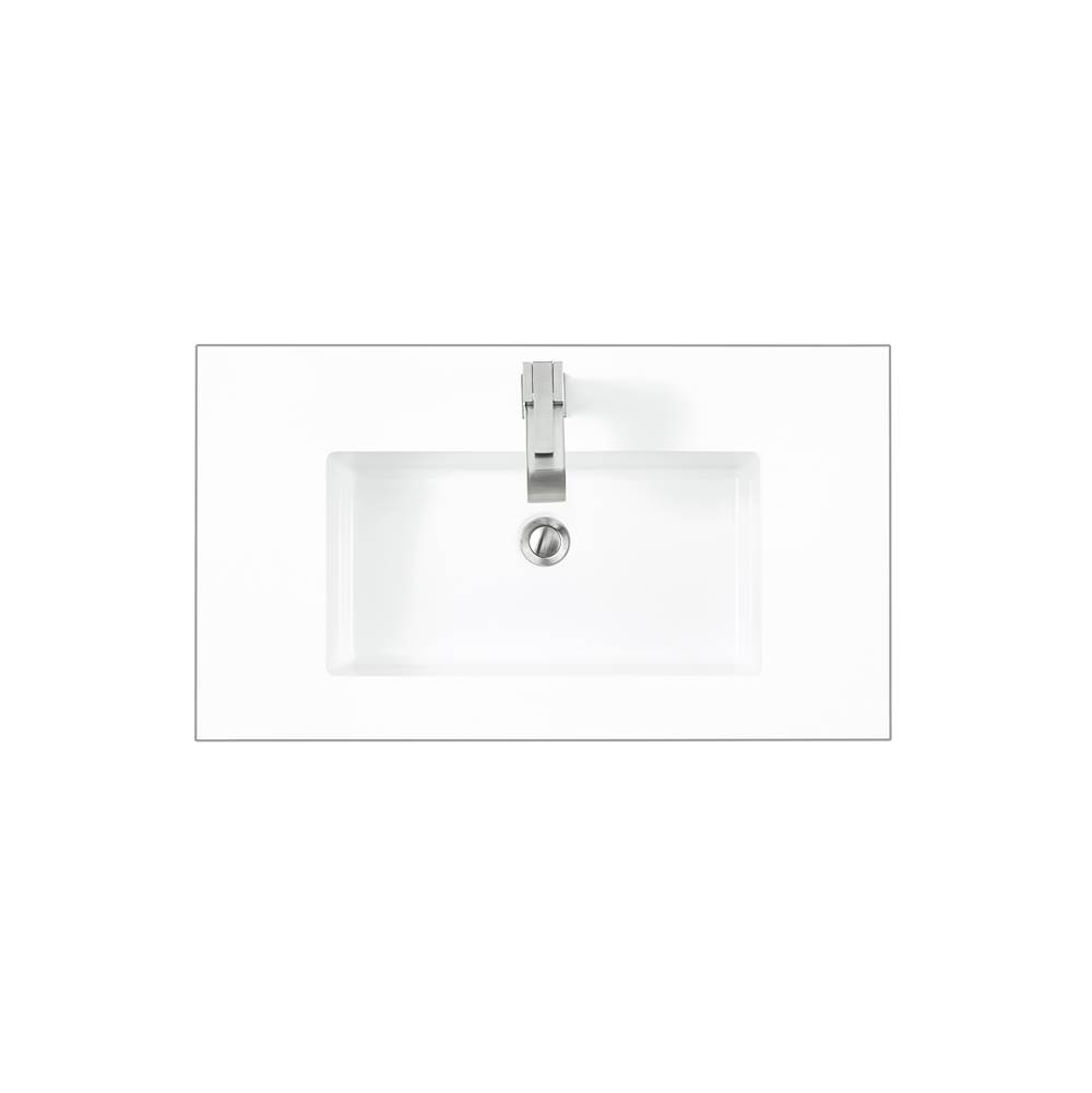 James Martin Vanities 31.5'' Single Sink Top, Glossy White
