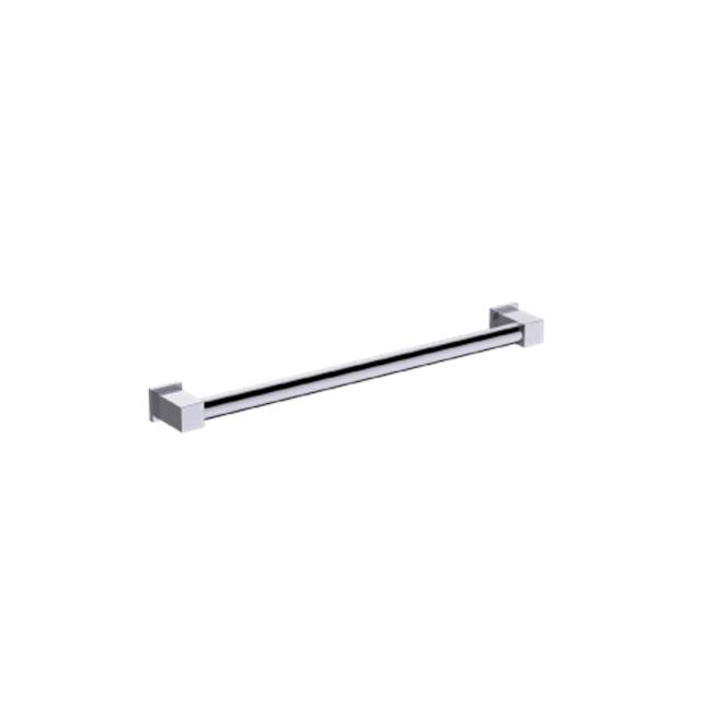 Kartners 9800 Series  12-inch Round Grab Bar with Square Ends-Polished Brass