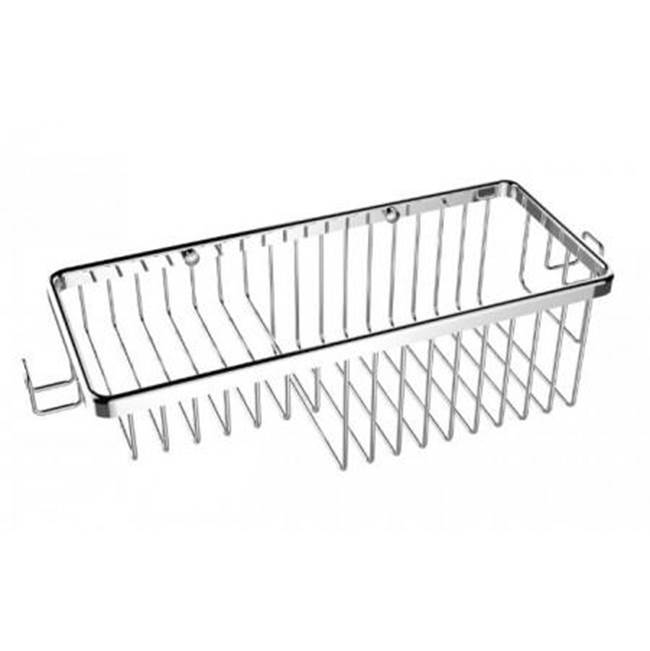 Kartners Bath & Shower Baskets - Wire Basket with Hooks-Black Nickel