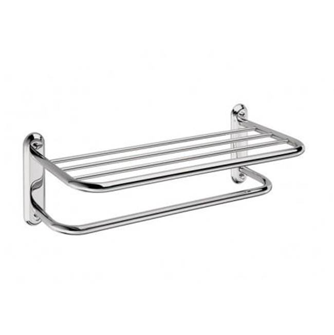 Kartners HOTEL - 25-inch Two Tier Towel Rack-Brushed Copper