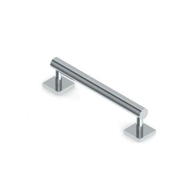 Kartners 9400 Series 18-inch Round Grab Bar with Square Rosettes-Polished Nickel