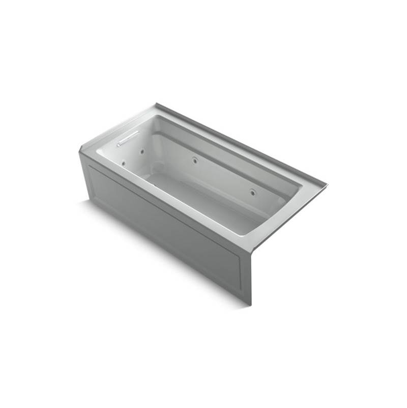 Kohler Archer® 66'' x 32'' integral apron whirlpool with integral flange and left-hand drain