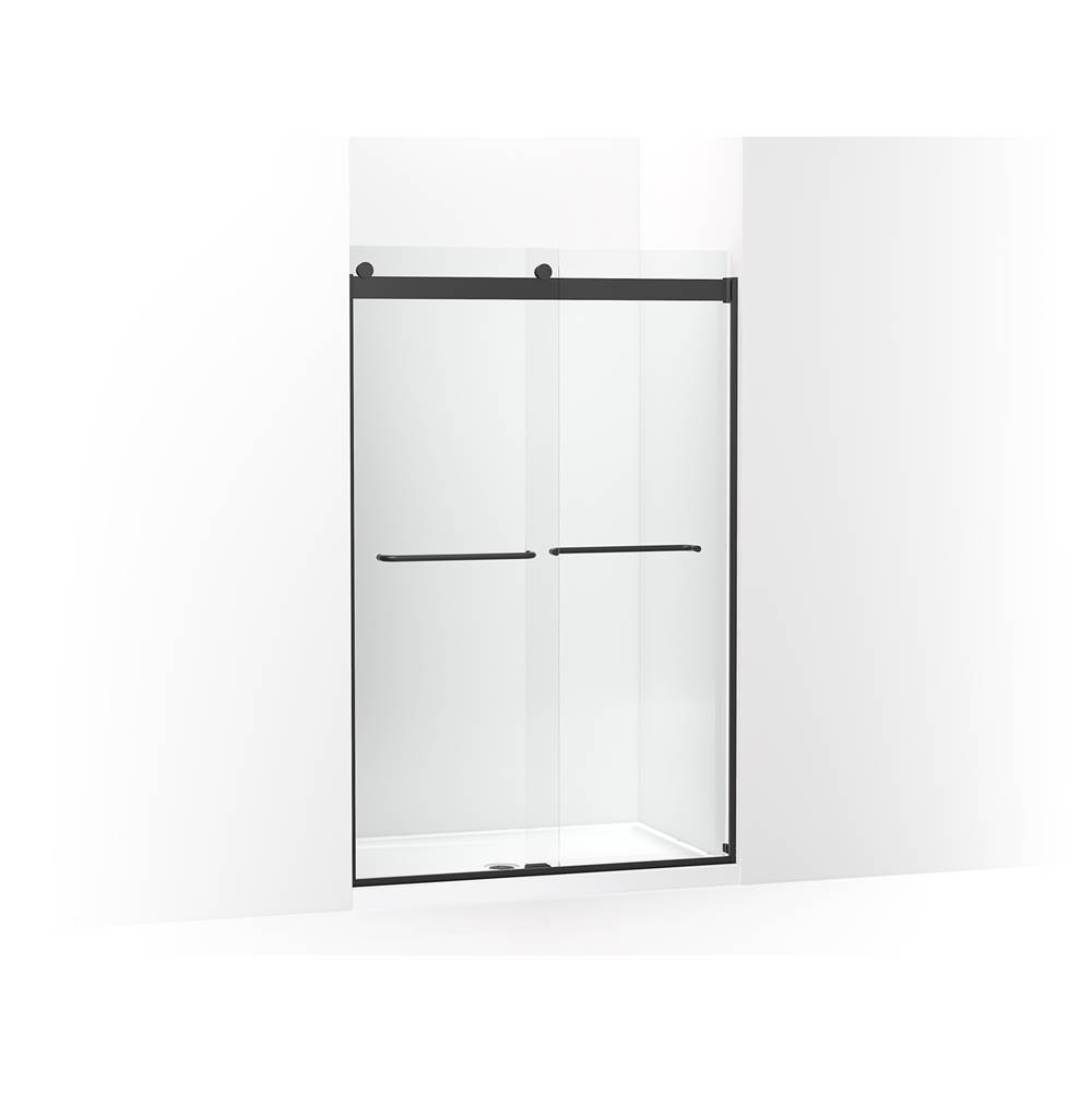 Kohler Levity Sliding Shower Door, 74-in H X 44-5/8 - 47-5/8-in W, with 1/4-in Thick Crystal Clear Glass