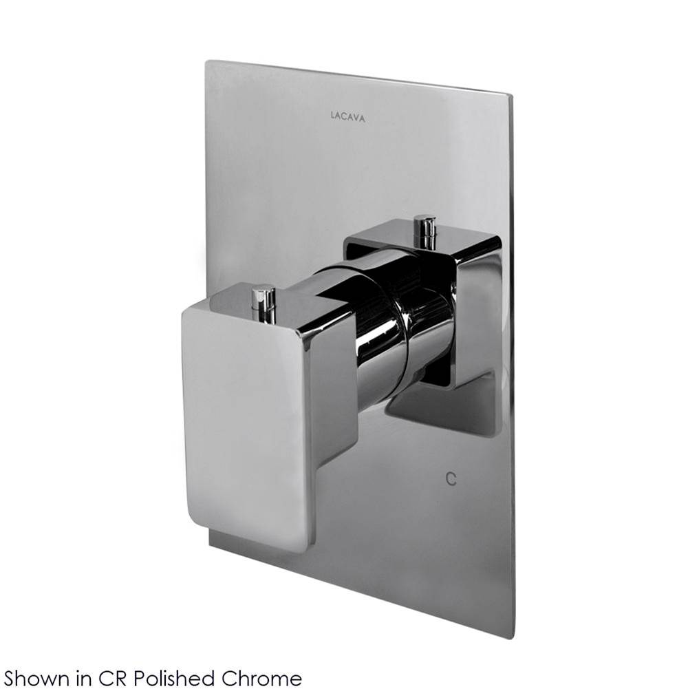 Lacava TRIM ONLY - Thermostatic Valve GPM 10 (60PSI) with  rectangular back plate and lever handle