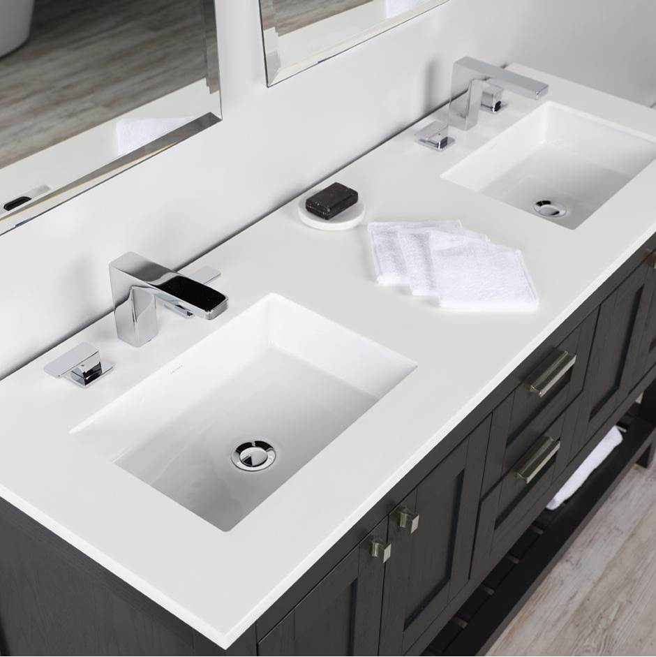 Lacava Countertop for vanity STL-F-72 & STL-W-72, with a cut-out for Bathroom Sink 5452UN. W: 72'', D: 21'', H: 3/4''.