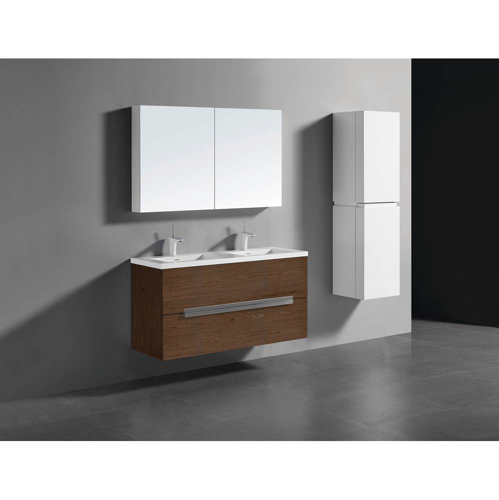 Kitchen & Bath Design CenterMadeliMadeli Urban 48'' Wall hung  Vanity Cabinet in Brandy Finish/HW: Satin Brass(SB)
