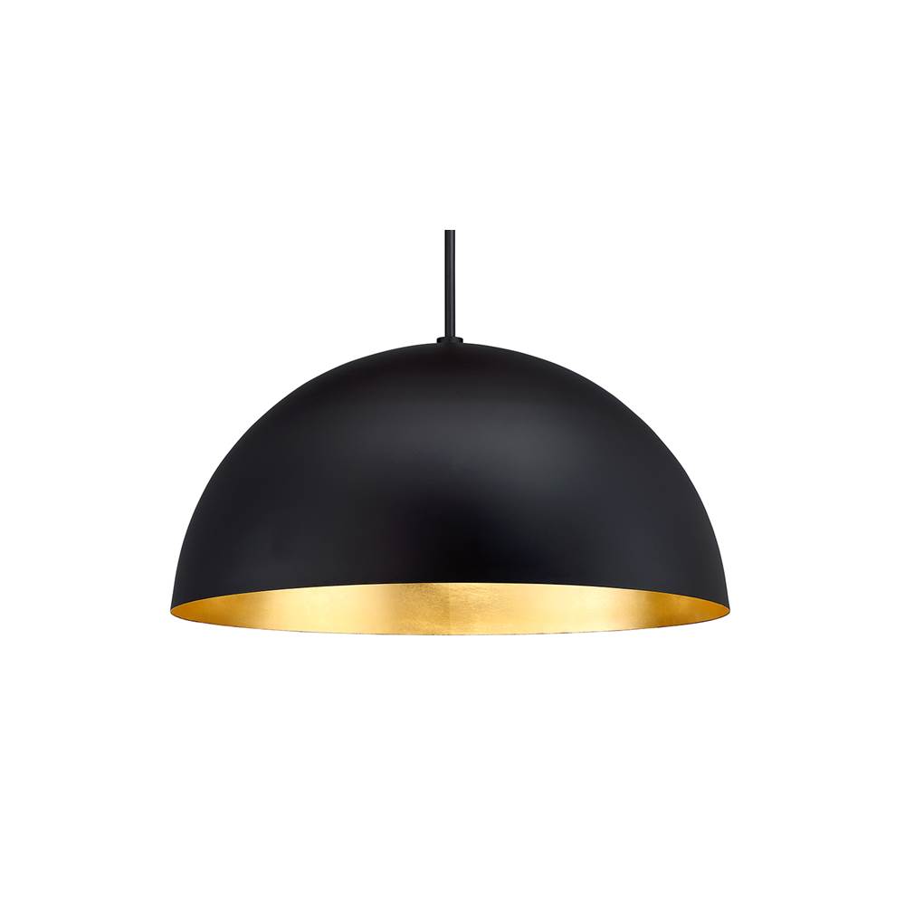 Modern Forms Yolo 35'' LED Dome Pendant Light 3000K in Gold Leaf/Dark Bronze