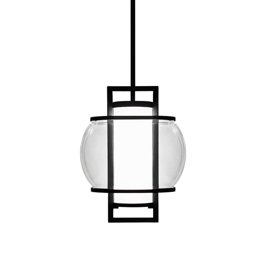 Modern Forms Lucid 15'' LED Outdoor Pendant Light 3000K in Black