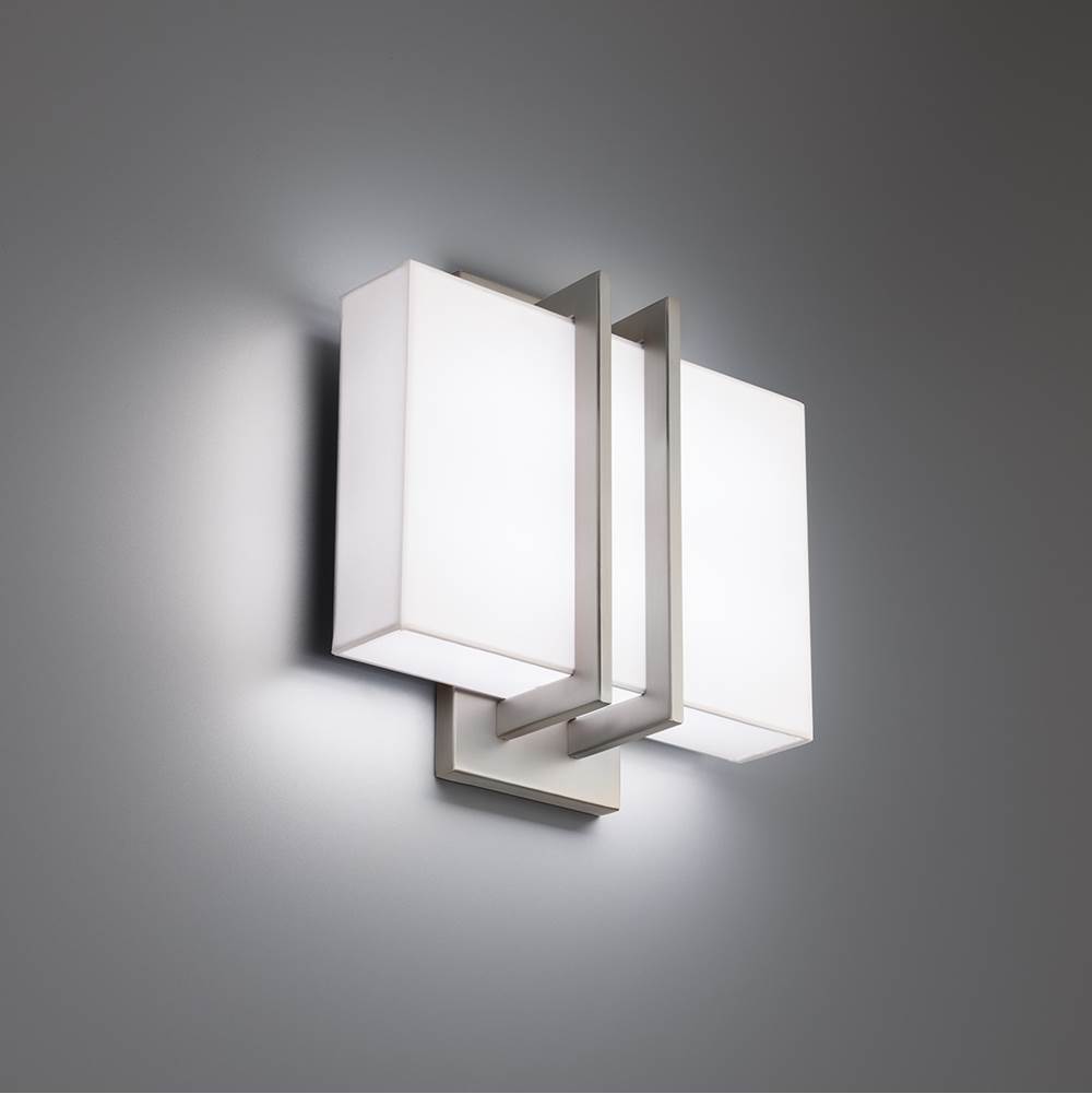Modern Forms Downton 11'' LED Wall Sconce Light 2700K in Brushed Nickel