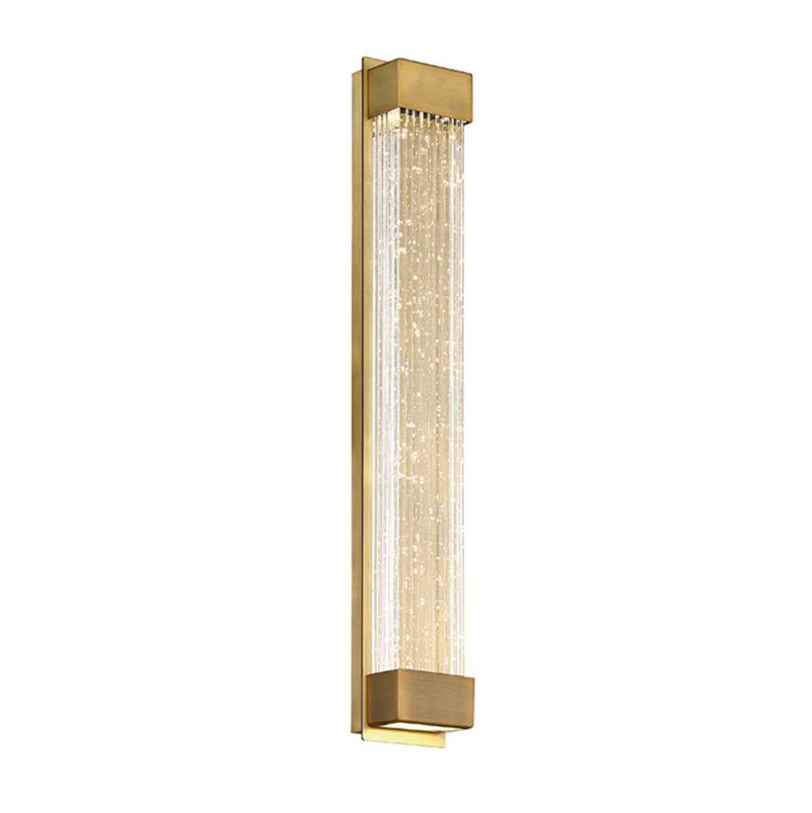Modern Forms Tower 20'' LED Wall and Bath Light 3500K in Aged Brass