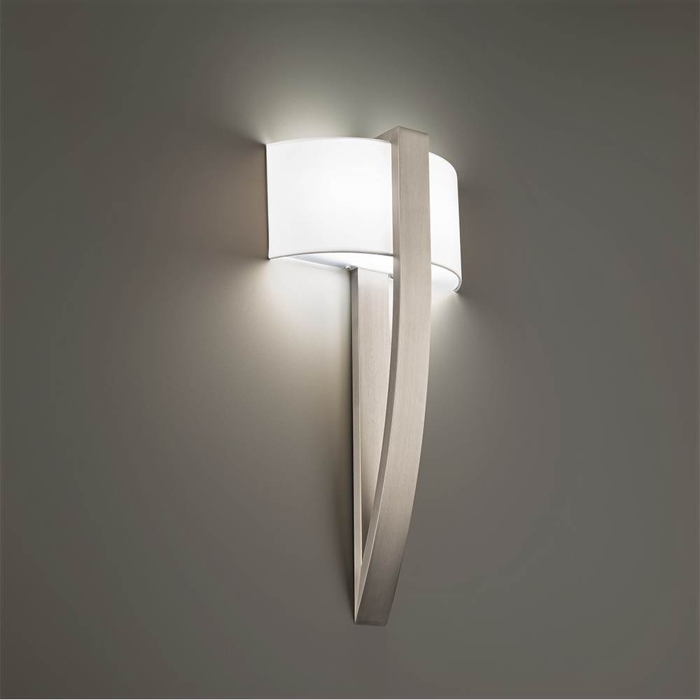 Modern Forms Curvana 20'' LED Wall Sconce Light 3000K in Brushed Nickel