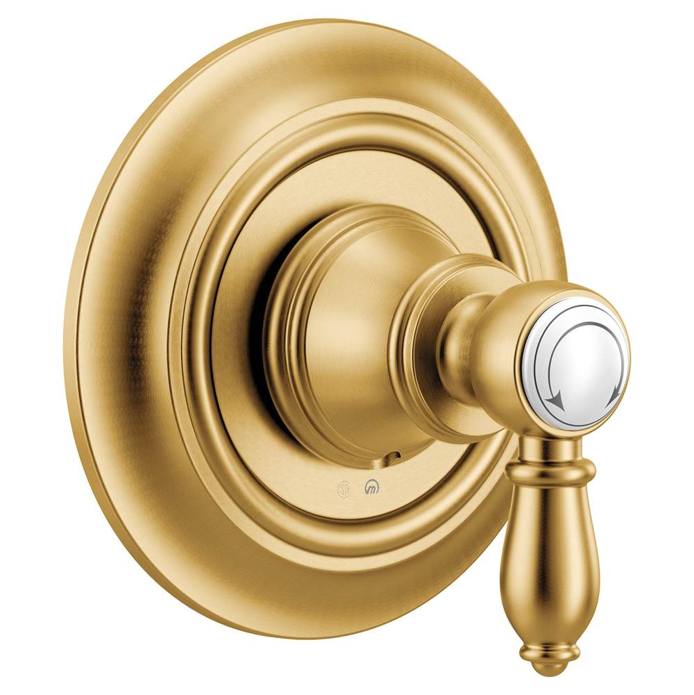 Moen Weymouth 1-Handle M-CORE Transfer Valve Trim Kit in Brushed Gold (Valve Sold Separately)
