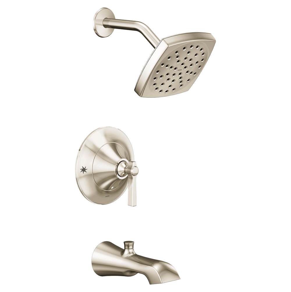 Moen Flara Posi-Temp Eco-Performance 1-Handle Tub and Shower Faucet Trim Kit in Polished Nickel (Valve Sold Separately)