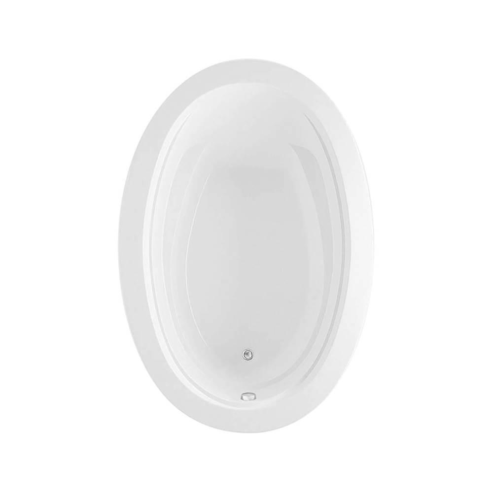 Maax Arno 6040 Acrylic Drop-in End Drain Bathtub in White