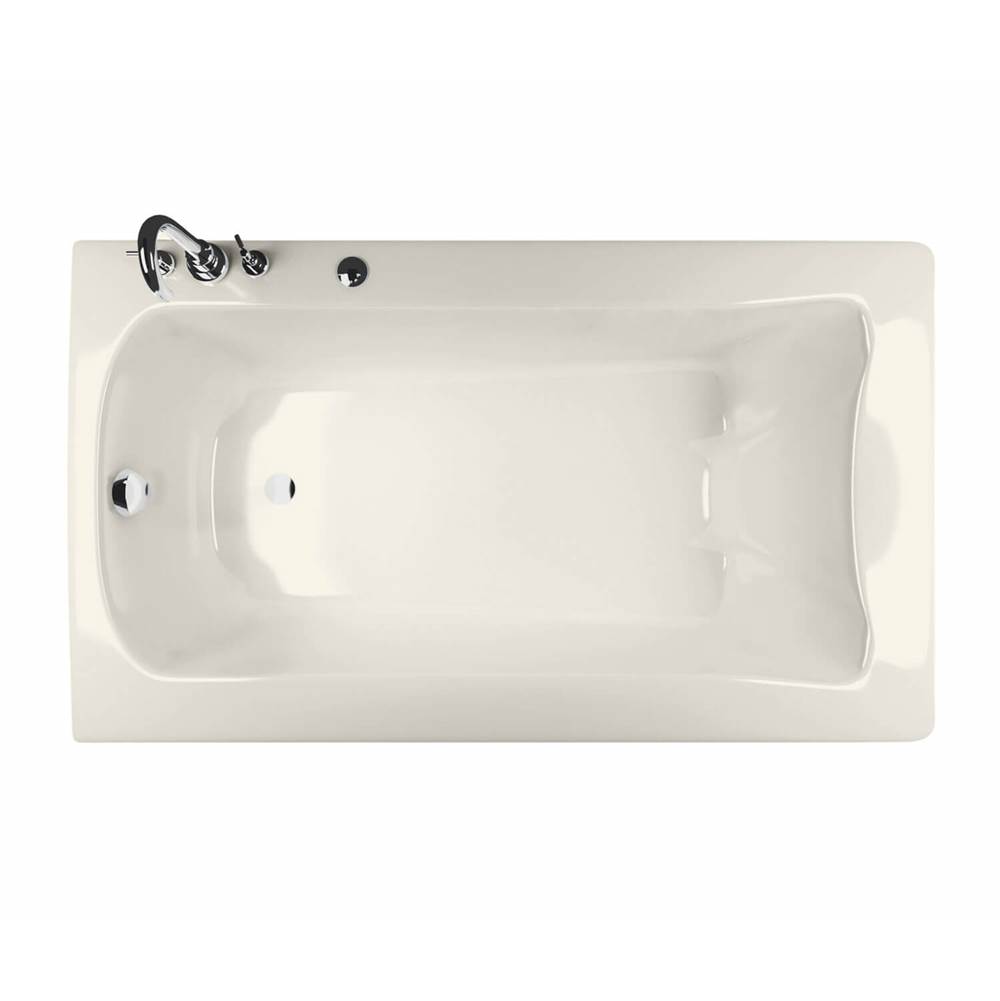 Maax Release 6032 Acrylic Drop-in Right-Hand Drain Combined Hydromax & Aerofeel Bathtub in Biscuit