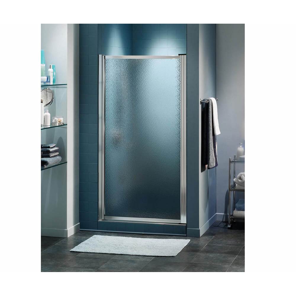 Maax Pivolok 29-30 3/4 x 64 1/2 in. Pivot Shower Door for Alcove Installation with Raindrop glass in Chrome