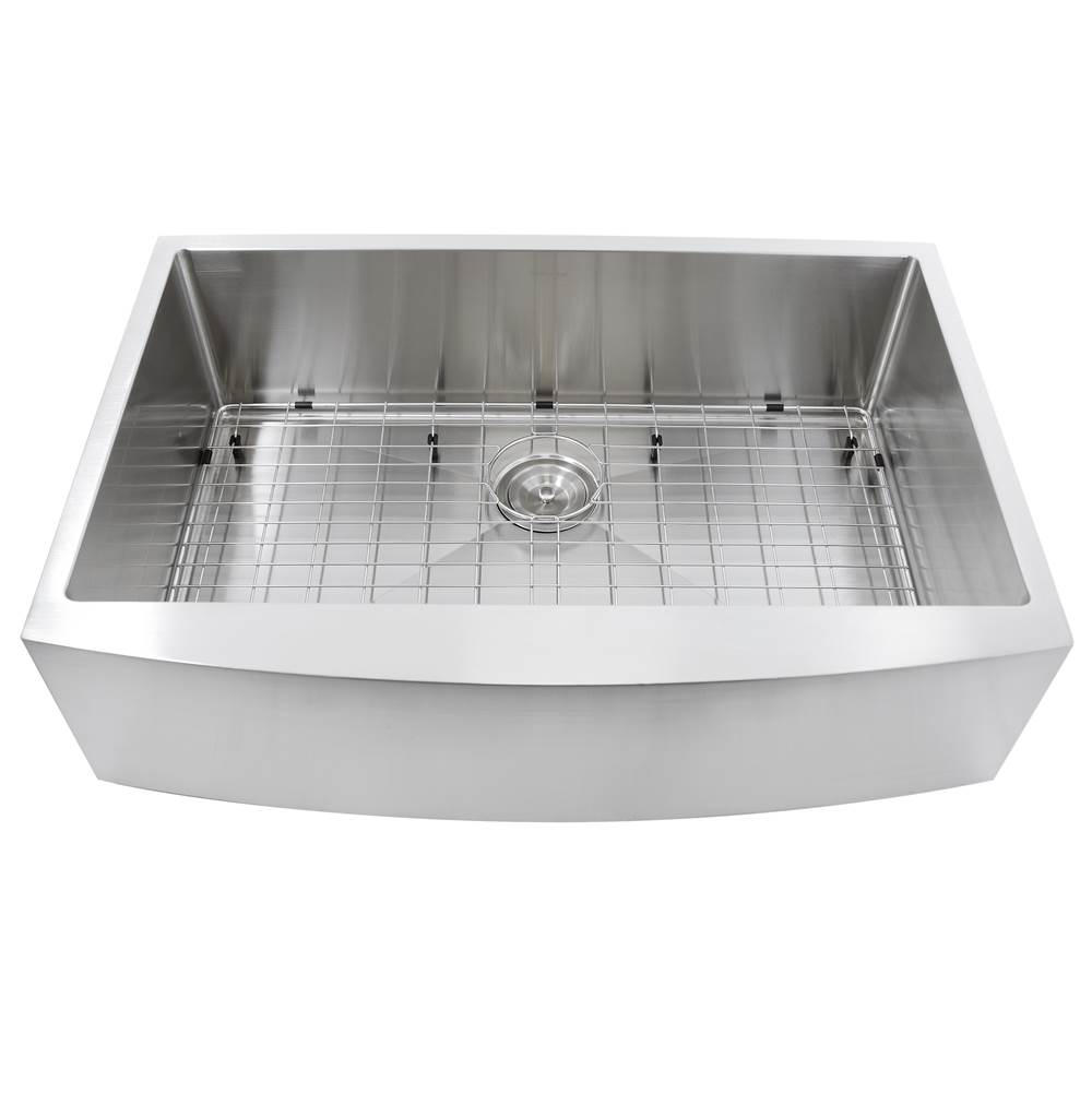 Nantucket Sinks 33 Inch Pro Series Small Radius Farmhouse Apron Front Stainless Steel Sink