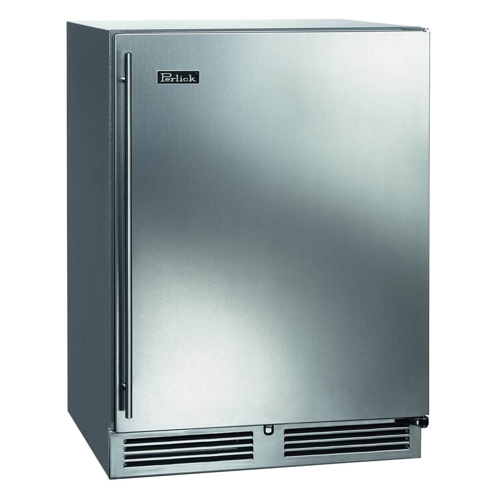 Perlick 24'' C-Series Outdoor Refrigerator with Stainless Steel Solid Door, Hinge Right