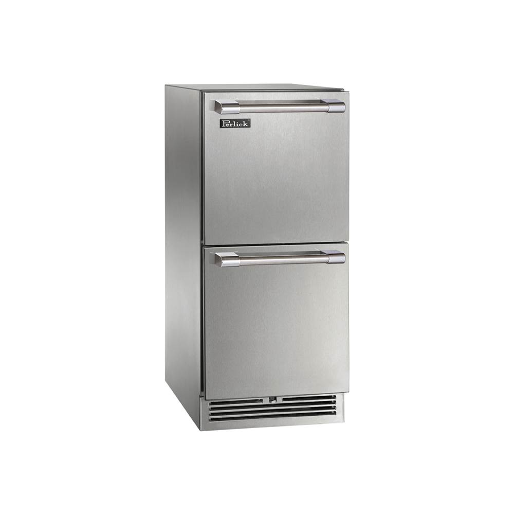 Perlick 15'' Signature Series Outdoor Refrigerator Drawers, Stainless Steel